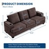 Modern 89 in 3-Seater Sofa for Living Room, Comfy Couches with Deep Seat,Chenille Couch with Cup Holders and Side Storage Pockets for Apartment Lounge - 2 of 4