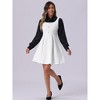INSPIRE CHIC Women's Sleeveless Square Neck Plaid Fit and Flare Tweed Dresses - 4 of 4