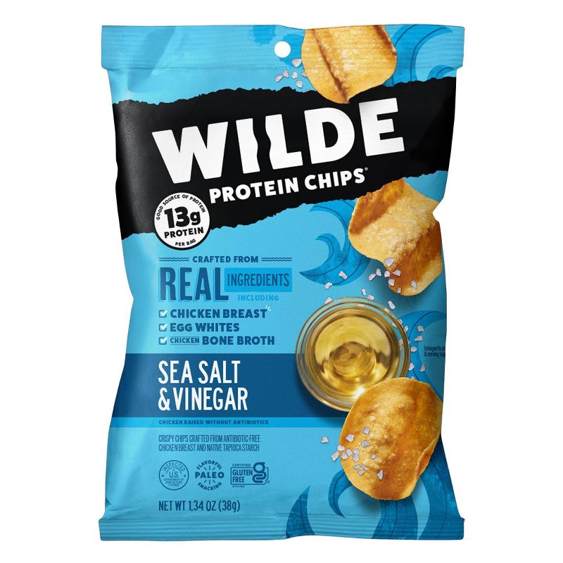Wilde Brand Protein Chips - Sea Salt &#38; Vinegar - 4ct, 4 of 9