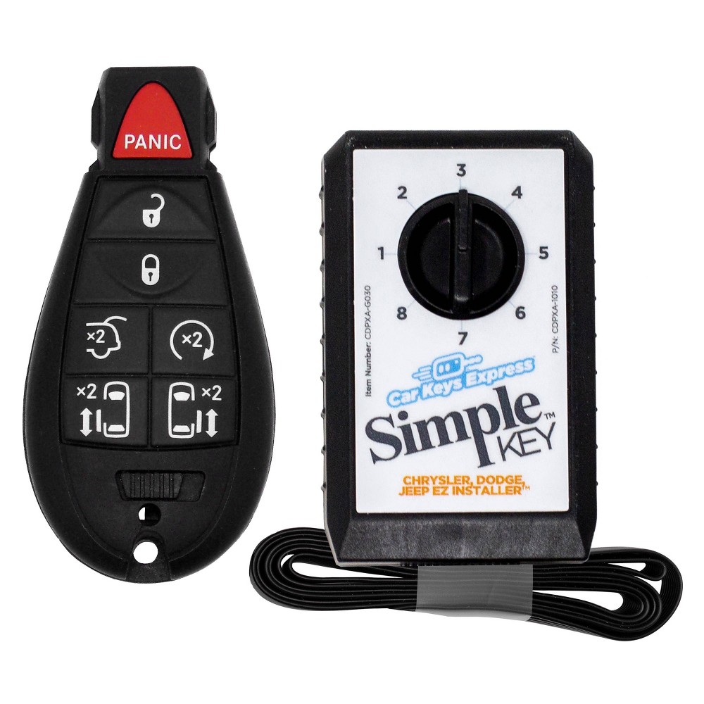 Photos - Other for Motorcycles Car Keys Express FOBIK 7 Button Universal Remote & Key Combo Black