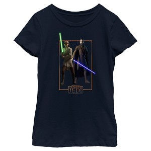 Girl's Star Wars: Tales of the Jedi Count Dooku and Qui-Gon Jinn T-Shirt - 1 of 4