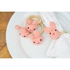 C&F Home Easter Pink Knitted Bunny Rabbit Napkin Rings, Set of 4 - 2 of 4