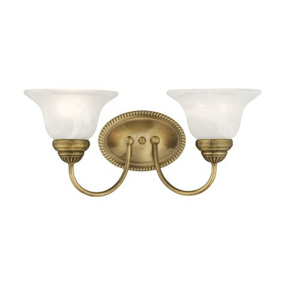 Livex Lighting Edgemont 2 - Light Vanity in  Antique Brass