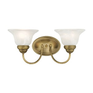 Livex Lighting Edgemont 2 - Light Vanity in  Antique Brass - 1 of 4