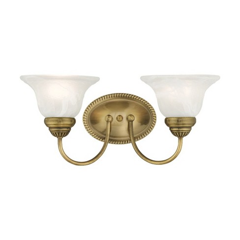 Livex Lighting Edgemont 2 - Light Vanity In Antique Brass : Target