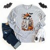 Simply Sage Market Women's Floral Halloween Ghost Long Sleeve Graphic Tee - image 2 of 3