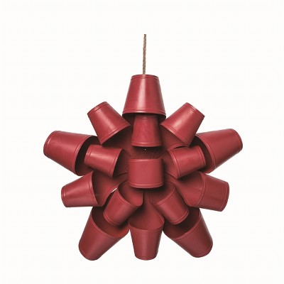 Transpac Metal Red Christmas Gift Bow Decor