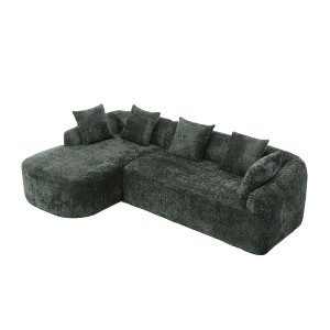 NicBex L-Shaped Modular Sectional Sofa,3-Seat Boucle Couch with Chaise and 5 Pillows for Living Room,Apartment,Office - 1 of 4