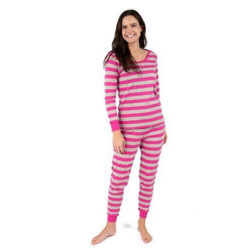 Leveret Womens Two Piece Cotton Pajamas Striped Berry And Chime S