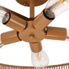 PAKOKULA Boho 5-Lights Drum Rattan Rustic Semi-Flush Mount Ceiling Light - 4 of 4