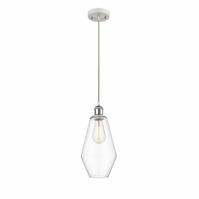 Cindyrella - 1 Light Cord Hung Mini Pendant In Industrial Style-14.5 Inches Tall and 7 Inches Wide