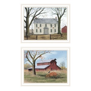 2Piece Vignette Early American Homestead White Framed Wall Art for Living Room, Bedroom Wall Art Print for Home Decor by Billy Jacobs - 1 of 4
