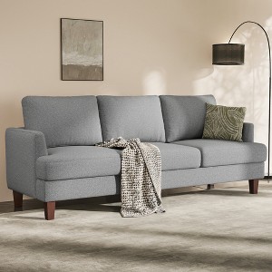 GYIIYUO 89" 3 Seater Sofa Couch with Deep Seats, Upholstered Sofa with Armrests, Comfy Couches for Living Room, Apartment and Office - 1 of 4