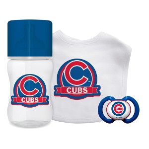 Baby Fanatic Officially Licensed 3 Piece Unisex Gift Set - MLB Chicago Cubs - 1 of 3