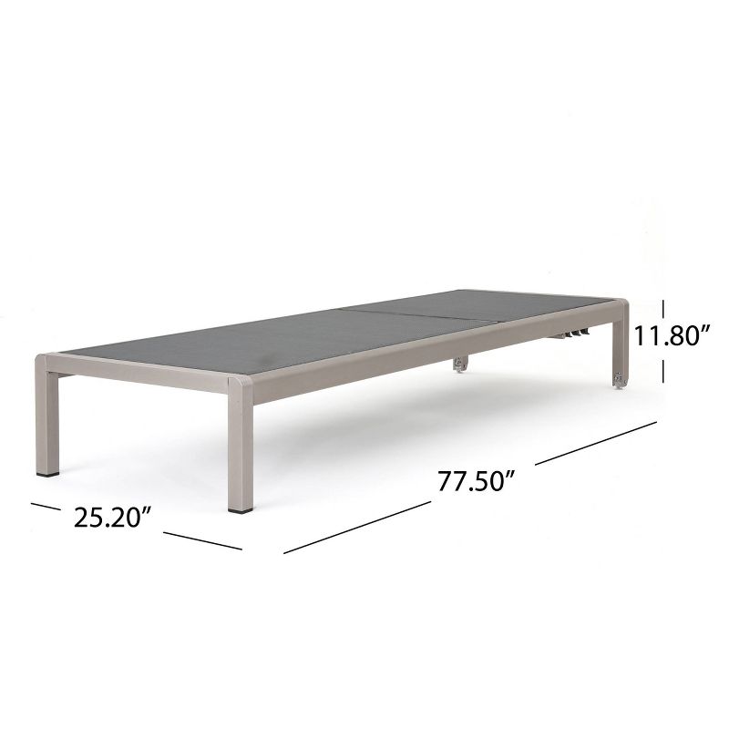 Cape Coral 2Pk Aluminum Chaise Lounge - Christopher Knight Home, 6 of 7