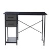 Lyngins Storage Computer Desk with 2 Movable Drawers & Shelf Office Desk, Wooden Gaming Desk with Side Hooks, Writing Small Desk for Home Office - 4 of 4