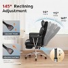Executive Ergonomic Leather Office Chair with Footrest, Big and Tall Reclining Desk Chair with Lumbar Support, Heavy Duty SGS Class 4 Gas Lift - 4 of 4