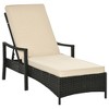 Resenkos Versatile Lounge Chair, 4-Way Adjustable Backrest & Cushions, PE Rattan Sun Lounger for Poolside, Balcony & Garden Relaxation, Dark Gray - 2 of 4