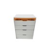 RISOKEYS Compact Makeup Vanity Desk with Flip Mirror & Cushion Stool, Dressing Desk with Glass Shelf and Drawer,(Makeup not Included) - 4 of 4