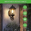 2pcs Outdoor Wall Lights, Patio Waterproof Lanterns, Retro Wall Mounted Lamps Exterior Wall Metal Light Fixture With Glass Shade For Porch Garden Yard - 4 of 4