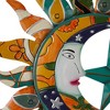 Metal Sun and Moon Indoor Outdoor Wall Decor with Abstract Patterns Green - Olivia & May: Iron Artwork, Vertical Display - 3 of 4