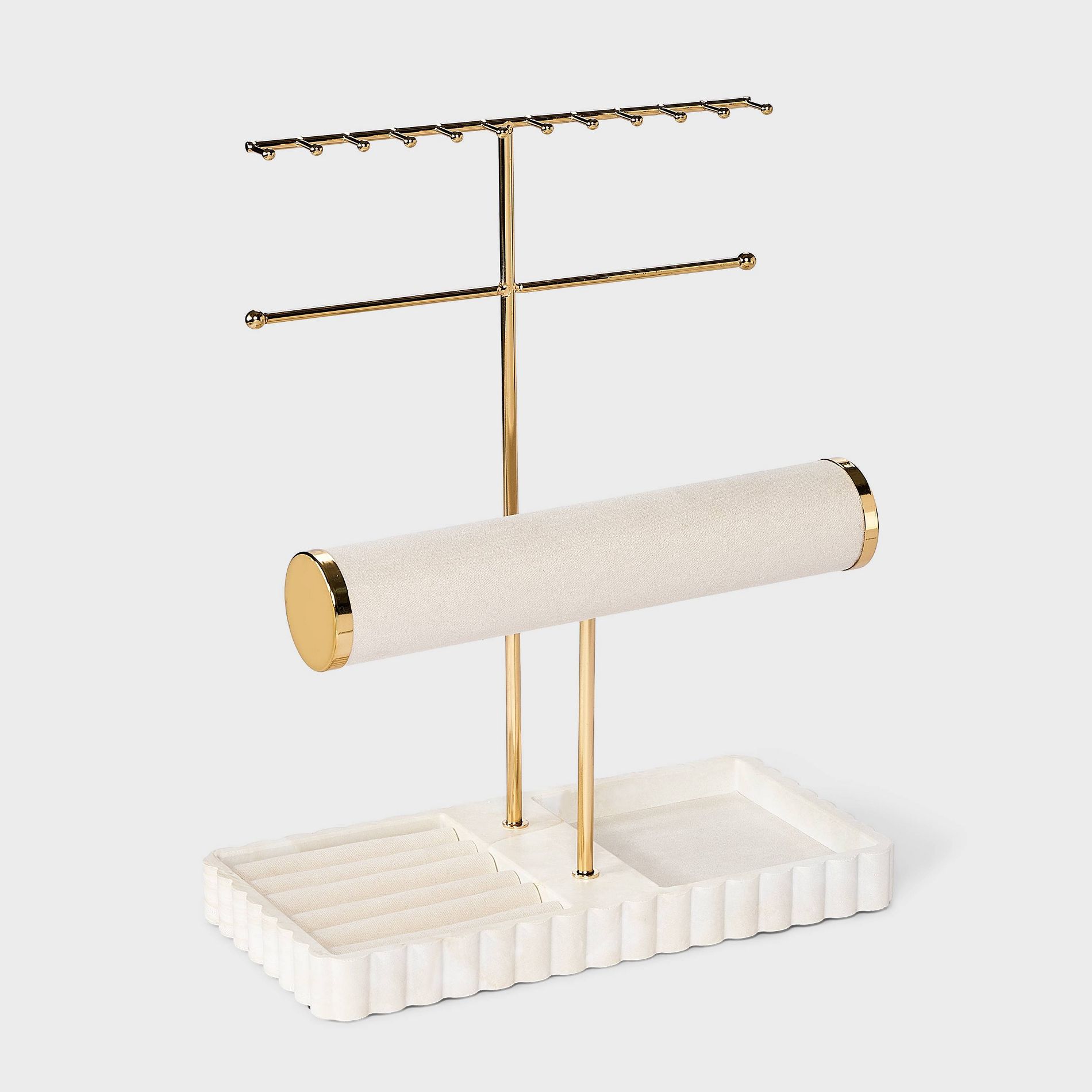 Three Tier Stand Jewelry Organizer - A New Day™ Cream/Gold