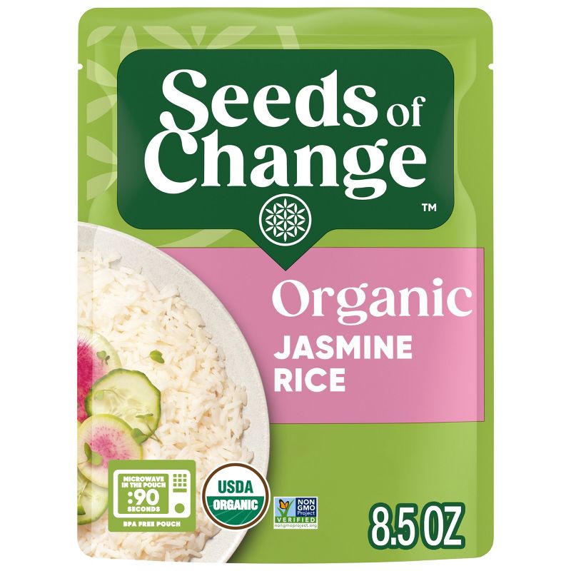 Seeds of Change Organic Jasmine Rice Microwavable Pouch - 8.5oz, 1 of 8