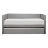 NicBex Twin Size Faux Leather Upholstered Daybed with Trundle,Sofa Bed Frame for Bedroom,Living Room,Apartment - 4 of 4