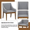 7-Piece Extendable Dining Set with Pedestal Table, 6 Upholstered Chairs, Solid Wood Construction, Removable Leaf, Classic Style-Cuddlewood - 3 of 4
