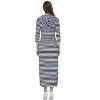 BLUEMING Womens 3/4 Long Sleeve Maxi Hoodie Dress Casual Pocket Slim Pullover Sweater Dress Travel Outfits - 2 of 4