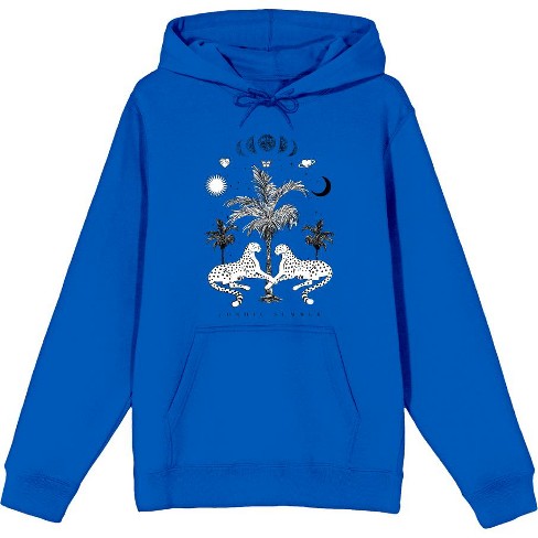 Cosmic Summer Cheetahs Long Sleeve Adult Hooded Sweatshirt - image 1 of 2