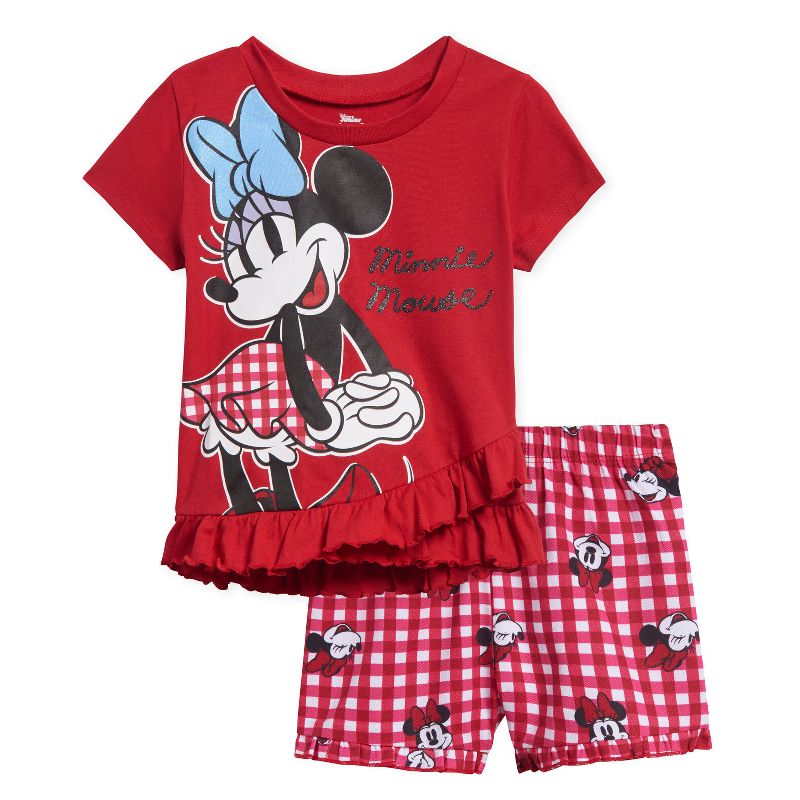 Disney Minnie Mouse T-Shirt and Shorts Outfit Set Infant to Little Kid, 1 of 7