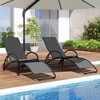Tangkula 2-in-1 Outdoor Rocking Chair Convertible Lounge Chair with 4-Position Adjustable Backrest Curved Armrests - 3 of 4