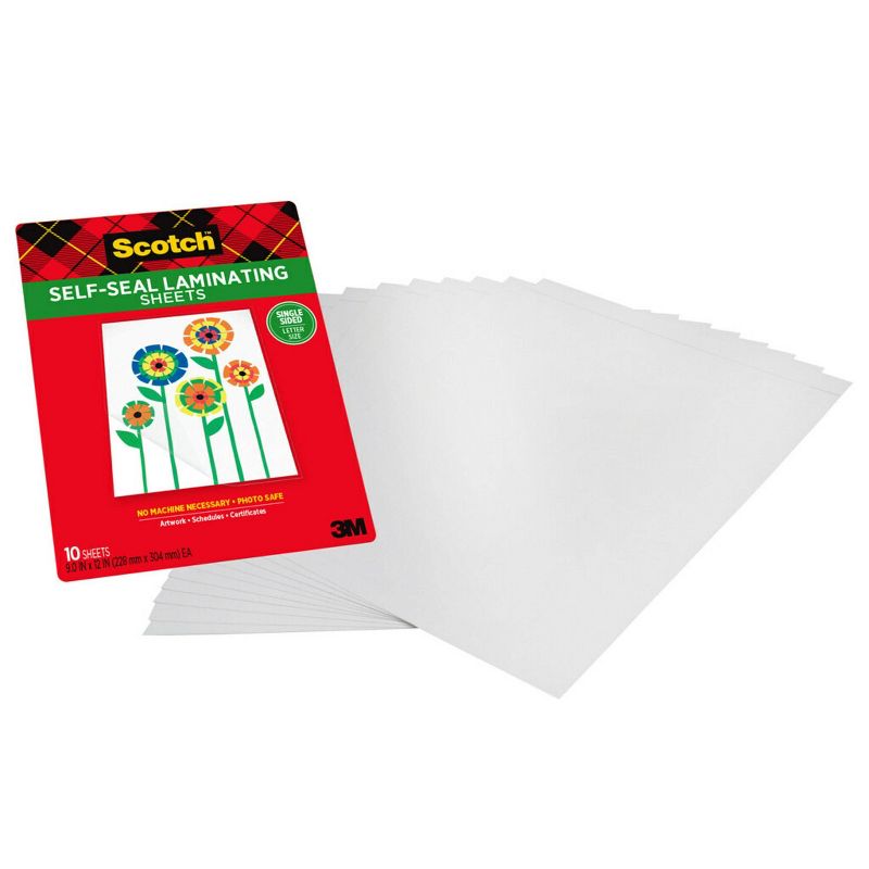 Scotch 10ct Self-Seal Laminating Sheets Letter Size, 3 of 15