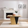 NicBex Modern Geometric Extendable Dining Table with Sturdy Base,Modern Rectangular Home Kitchen Table,Dining Room Furniture - 2 of 4