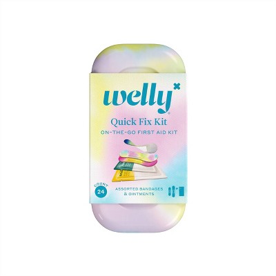 Welly Kid's Quick Fix First Aid Bandage Travel Kit - Multi-color - 24ct :  Target