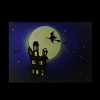 Northlight Fiber Optic and LED Lighted Witch in the Moon Halloween Canvas Wall Art 12" x 15.75" - 3 of 4