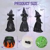 4 PCS Halloween Miniature Witches Cauldron Figurine Table Decoration, Resin Scary Witches Lighted up Cauldron, Halloween Festival Supplies Indoor - 2 of 4