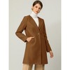 INSPIRE CHIC Women's Mid-thigh Collarless Single Breasted Outwear Winter Overcoat - 2 of 4