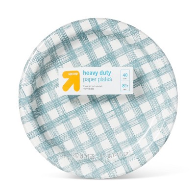 plaid paper plates