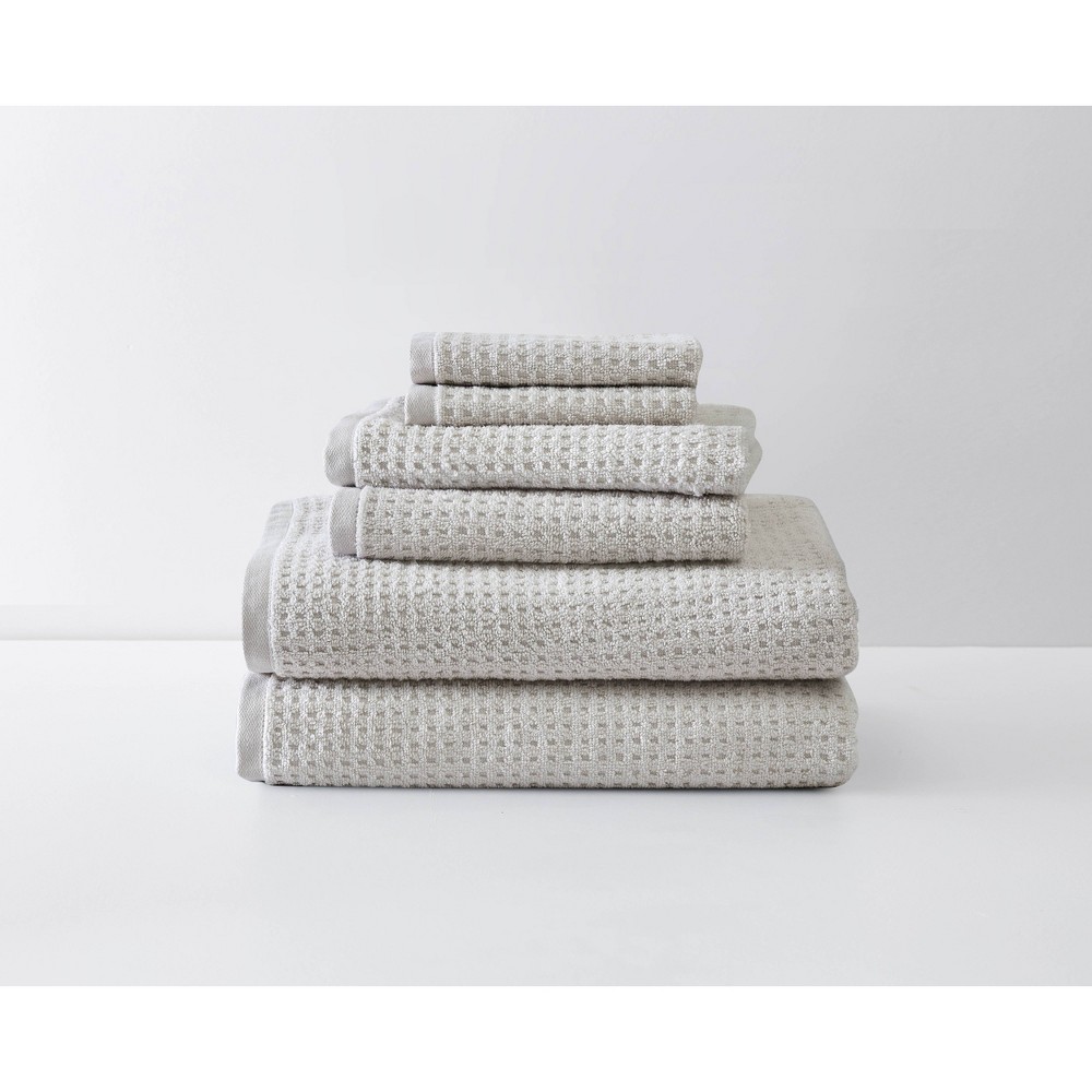 6pc Northern Pacific Bath Towel Set Gray - Tommy Bahama: Cotton Terry, OEKO-TEX Certified, Lightweight