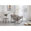 Lyngins Oversized Egg-Shaped Rattan Rocking Chair, Padded Cushion Rocker Recliner Chair Outdoor, Ergonomic Curved Design Reading Chair/Accent Chair - 2 of 4