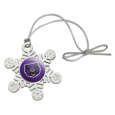 University of Central Arkansas Primary Logo Metal Snowflake Christmas Tree Holiday Ornament
