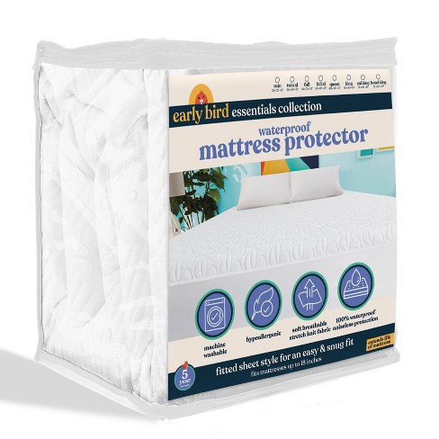 Waterproof Mattress Cover Protector Bed Pad Cover Fitted Sheet Machine Washable 
