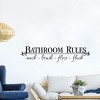 Unique Bargains Home PVC Bathroom Rules Pattern Removable DIY Wall Decoration Art Sticker Decal - 2 of 4