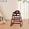 NicBex Solid Wood Baby Kids Dining Chair Booster Chair,Portable Kid Feeding Seat Chair with Safety Belt,Easy to Clean - 3 of 4