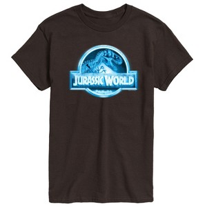 Men's - Jurassic Park - Jurassic World Logo Night Vision Short Sleeve Graphic T-Shirt - 1 of 3