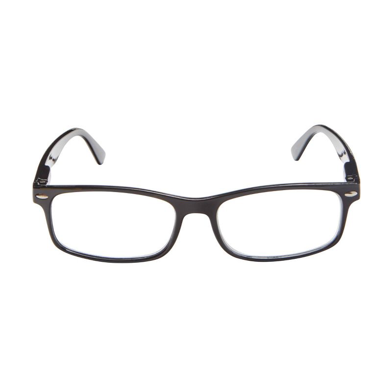 ICU Eyewear Emeryville Plastic Rectangle Shiny Reading Glasses with Metal Studs, 3 of 7