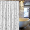 LunaLulinlk Printed Fabric Shower Curtains Thickened Waterproof with Hooks - 3 of 4