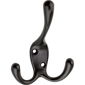 National Hardware Oil Rubbed Bronze Black Zinc 3-15/16 in. L Triple Hook - Case of 5 - 1 each - 1 of 1